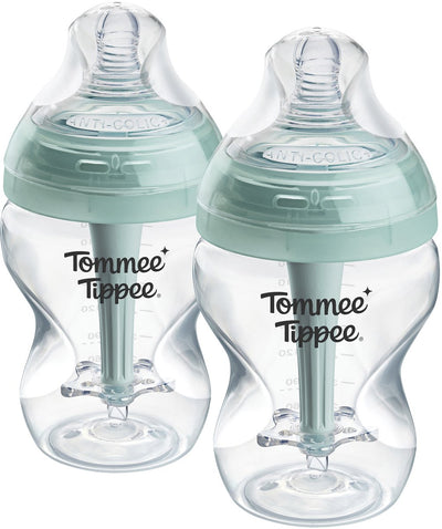 Biberons anti-coliques avancés Tommee tippee - lot de 2 biberons 260 ml - faible débit - 0m+