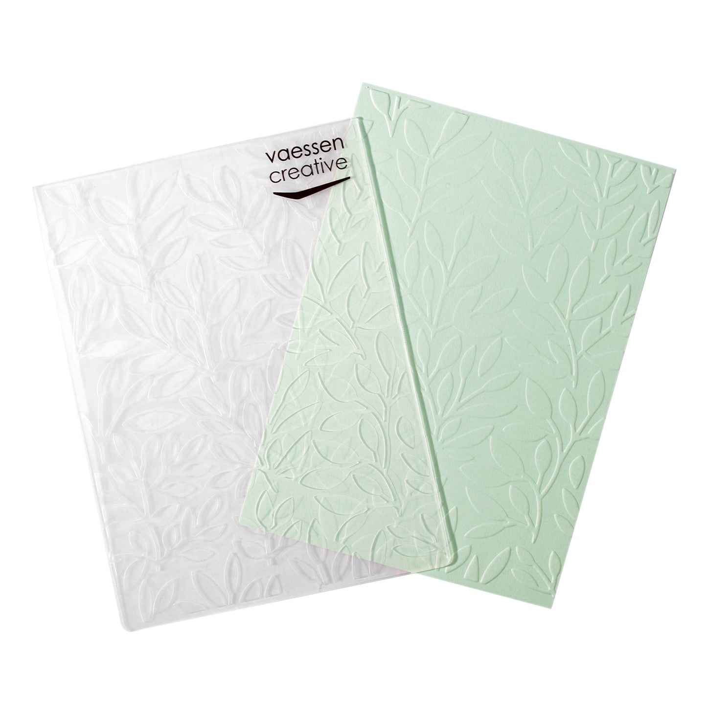 Vaessen creative • dossier à gaufrer branches avec feuilles