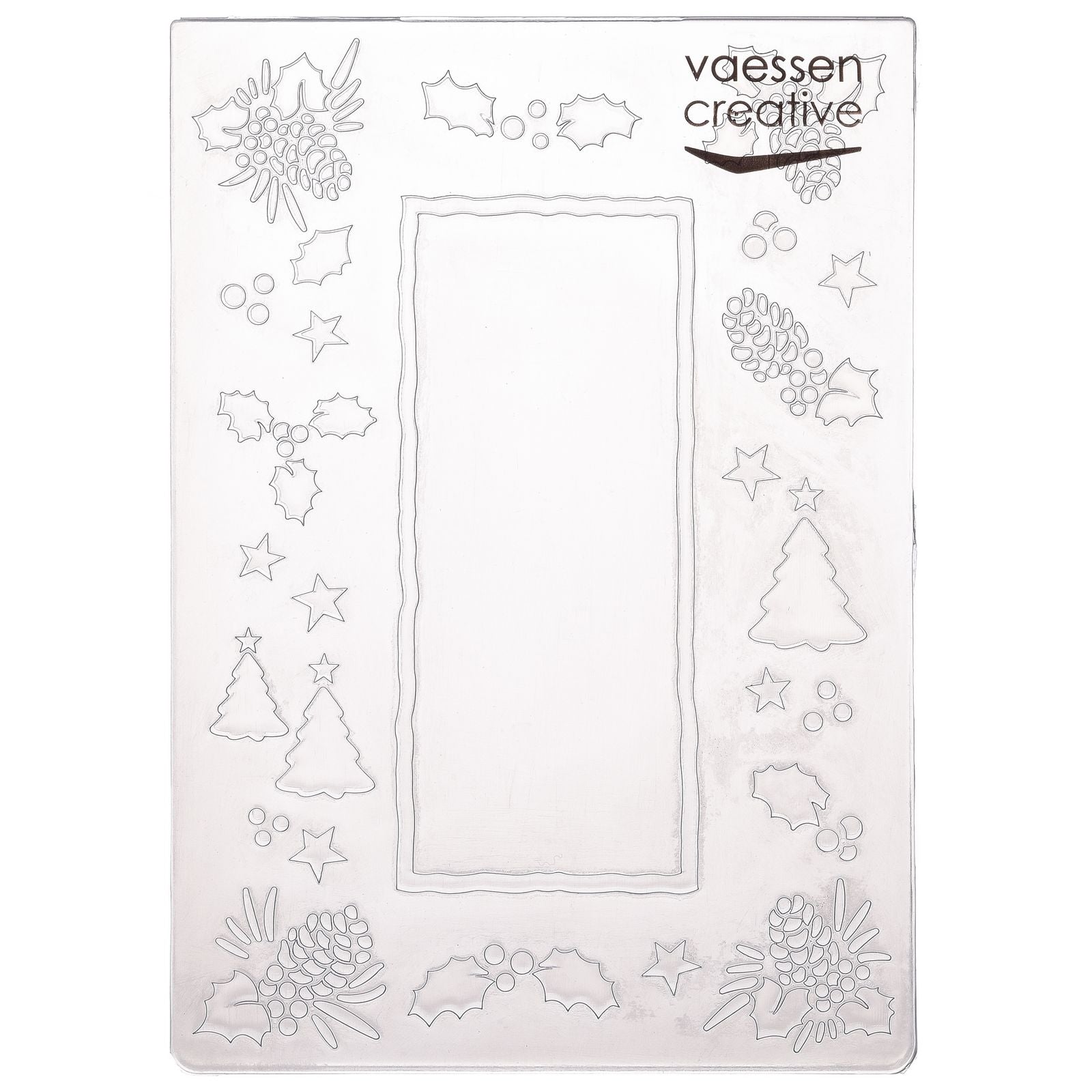 Vaessen creative • dossier de gaufrage pomme de pin
