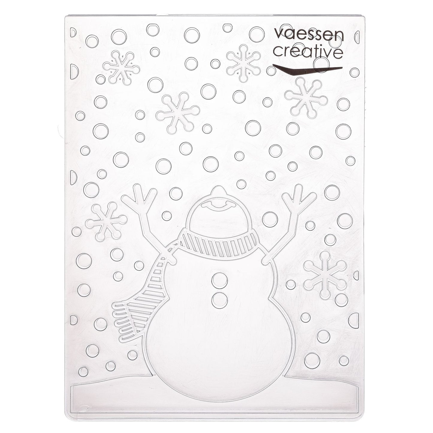 Vaessen creative • dossier de gaufrage bonhomme de neige