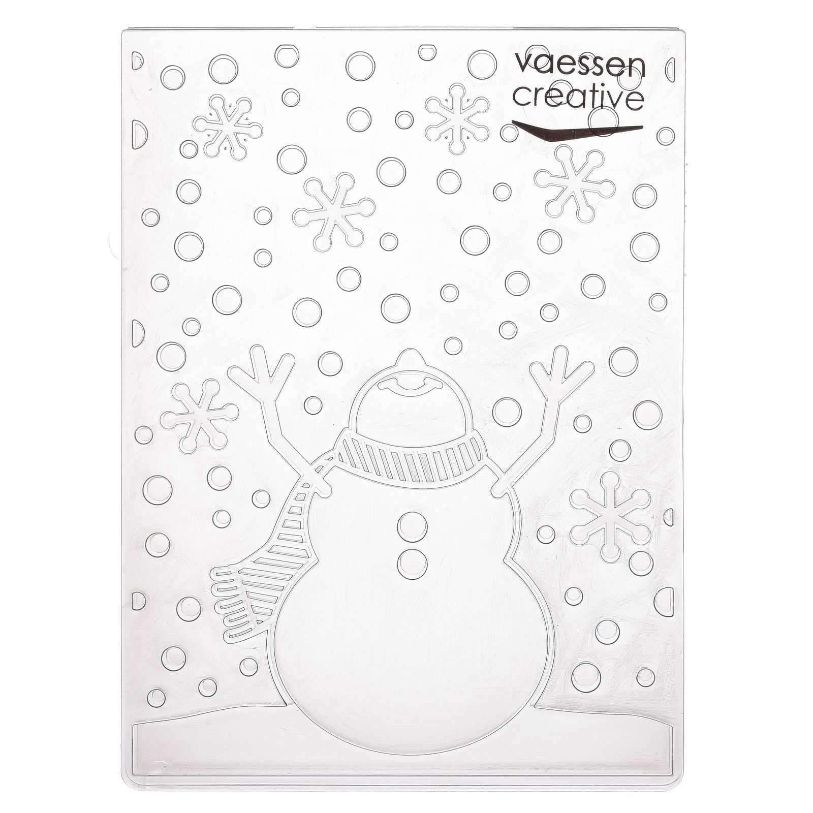 Vaessen creative • dossier de gaufrage bonhomme de neige