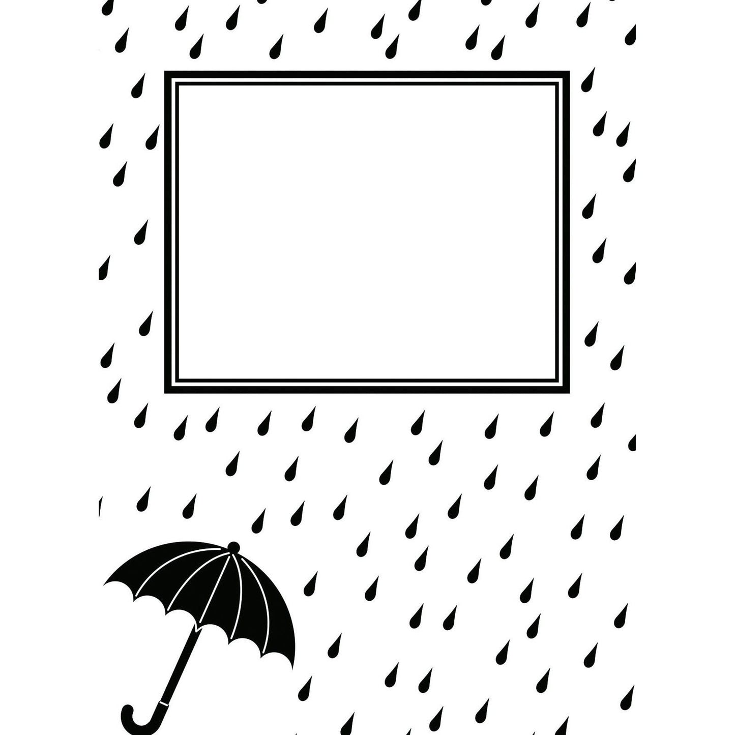 Vaessen creative • dossier de gaufrage parapluie gouttes de pluie