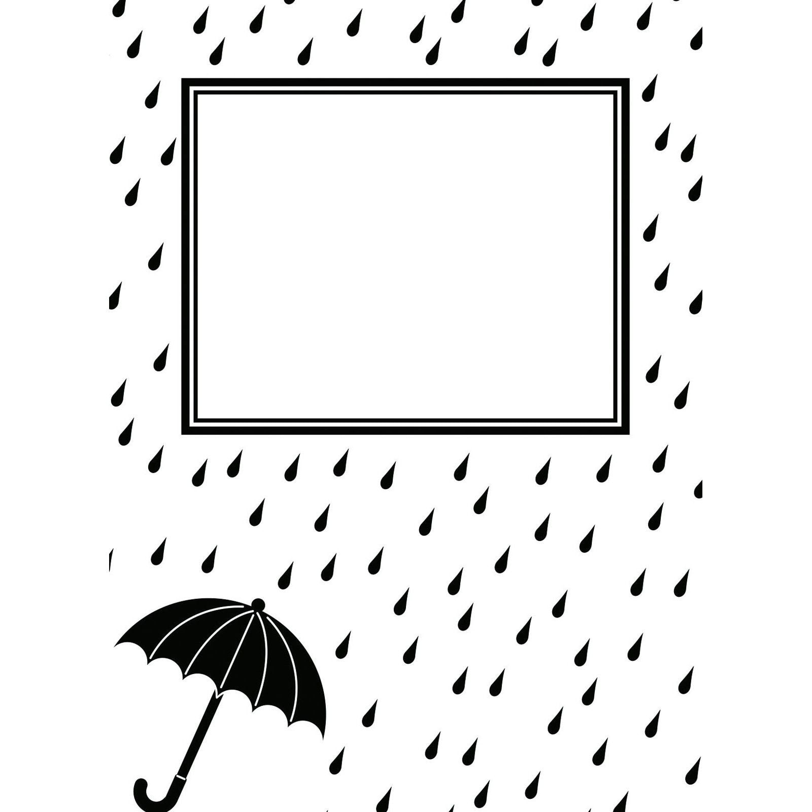Vaessen creative • dossier de gaufrage parapluie gouttes de pluie