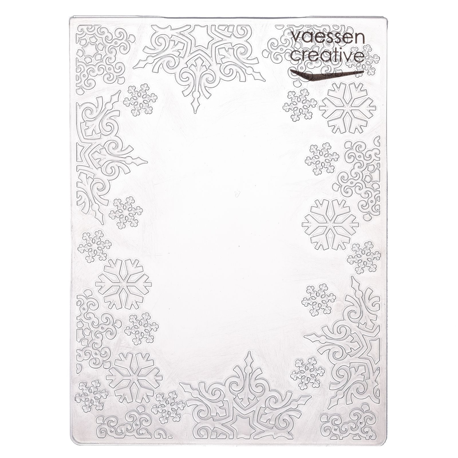 Vaessen creative • dossier de gaufrage cadre flocon de neige