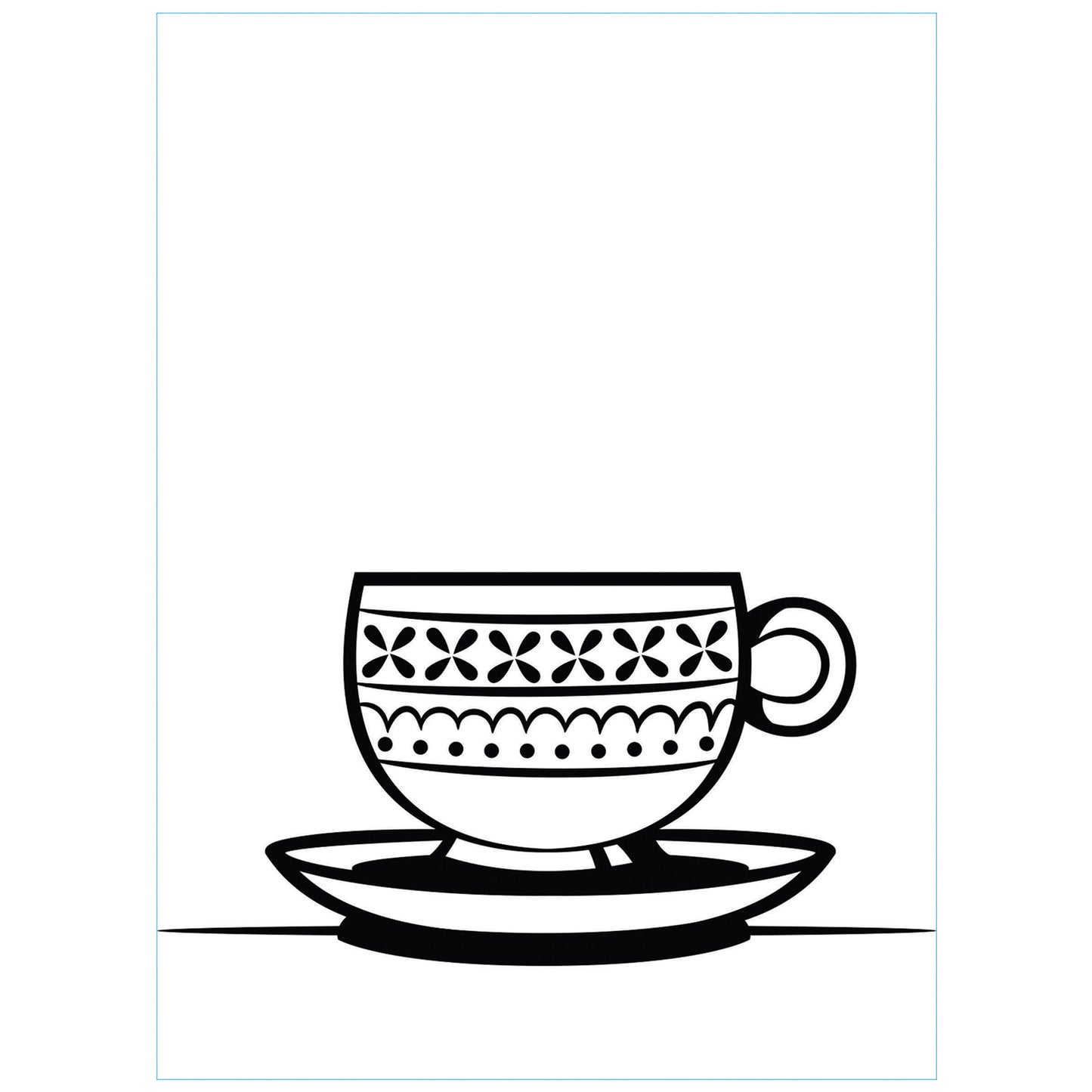 Vaessen creative • dossier de gaufrage soucoupe tasse à thé