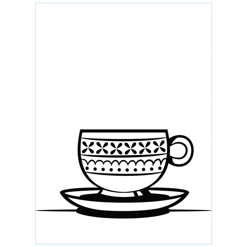 Vaessen creative • dossier de gaufrage soucoupe tasse à thé