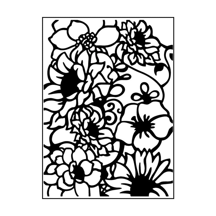 Vaessen creative • dossier de gaufrage grandes fleurs