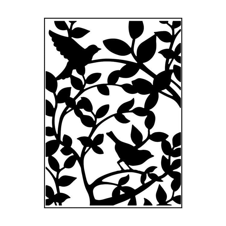 Vaessen creative • dossier de gaufrage branches d'oiseaux
