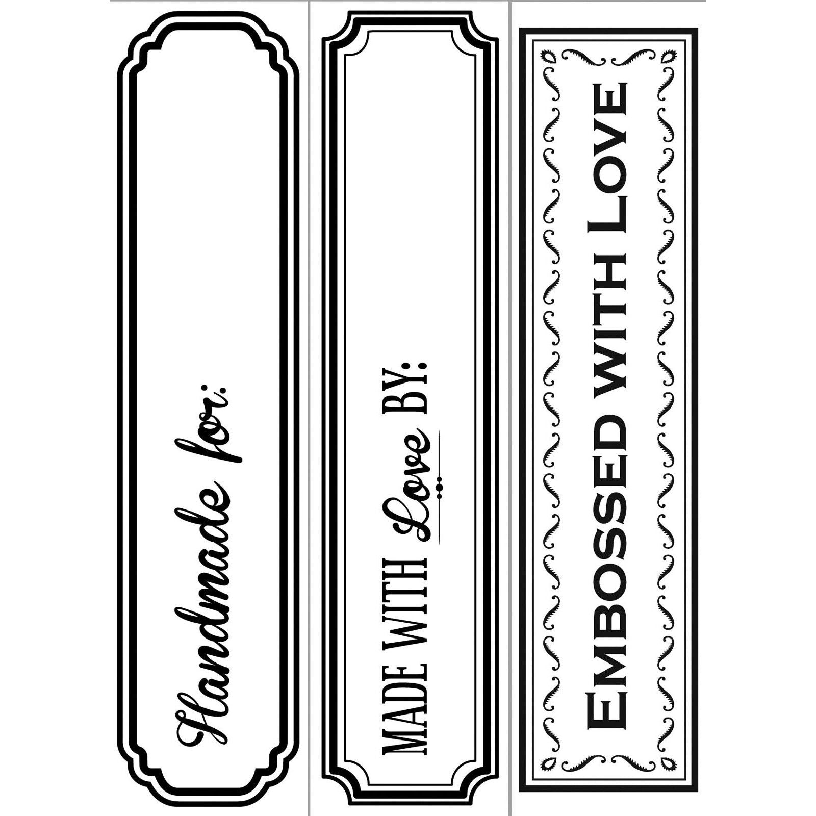 Vaessen creative • dossier de gaufrage avec amour 3pcs.