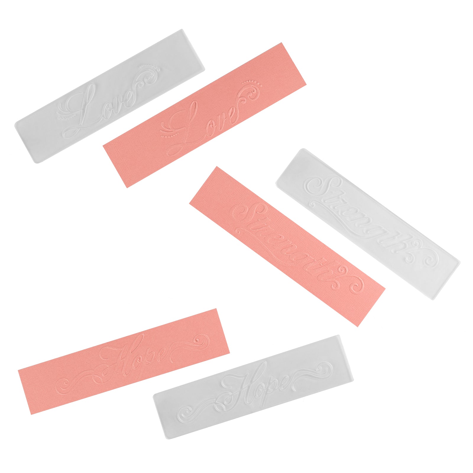 Vaessen creative • dossier de gaufrage Hope Strength Love 3pcs.