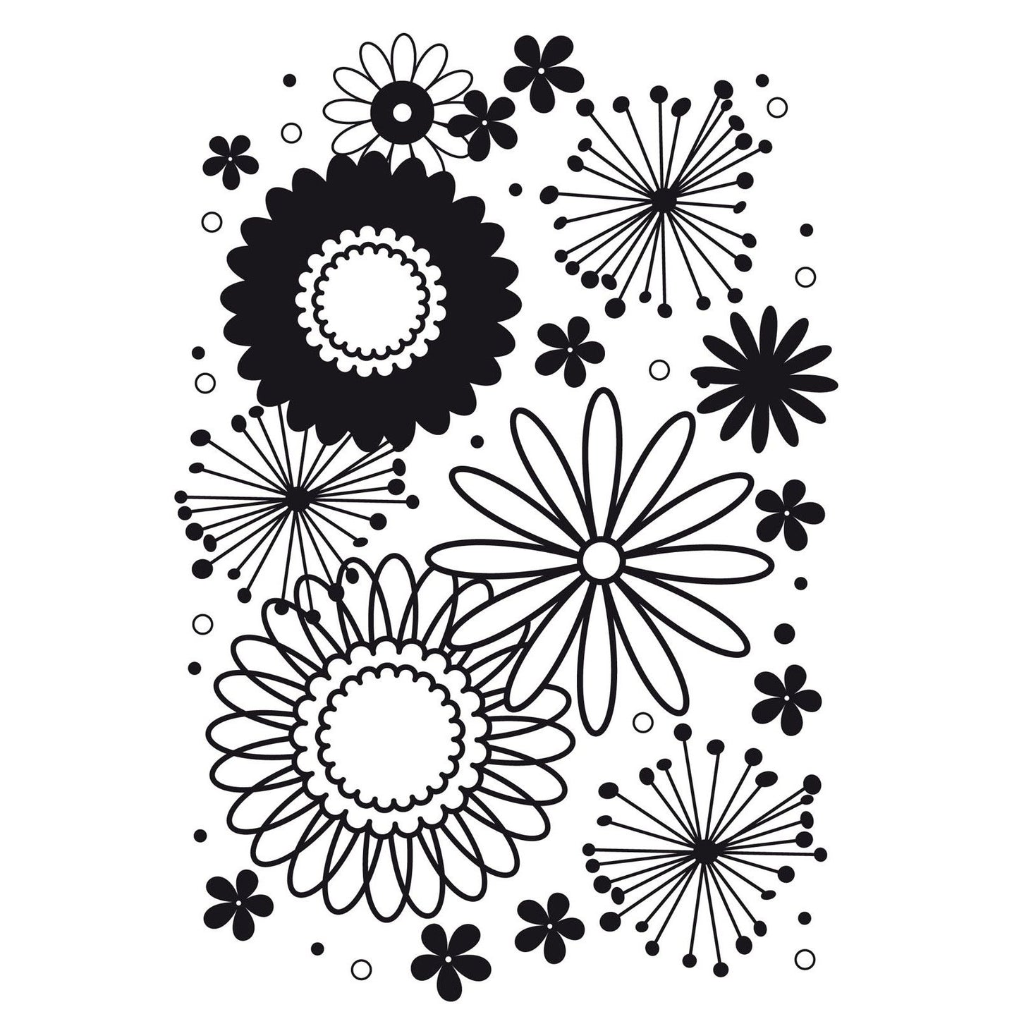 Vaessen creative • dossier de gaufrage motif fleur