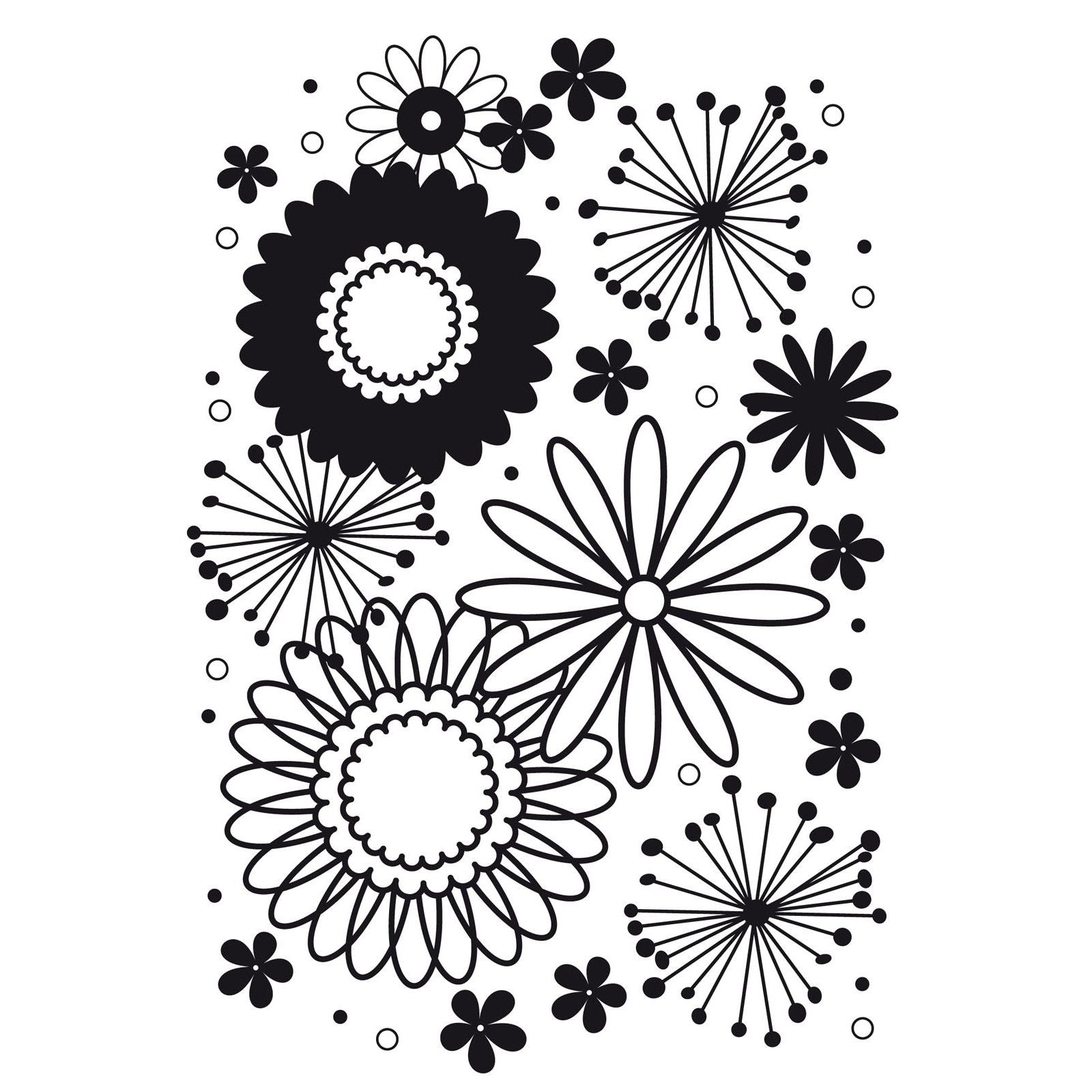 Vaessen creative • dossier de gaufrage motif fleur