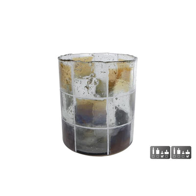 Photophore Cozydecor blocs verre 11x11x13cm