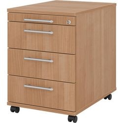Caisson à tiroirs mobile Bach 3 tiroirs 42,8 x 56 x 59 cm noyer verrouillage centralisé