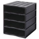 Ensemble de tiroirs empilables paperflow noir 3289716
