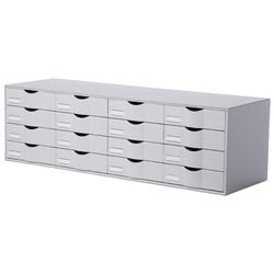 Commode empilable 4x4 107,6x34,2x32,9cm gris clair
