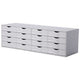 Commode empilable 4x4 107,6x34,2x32,9cm gris clair