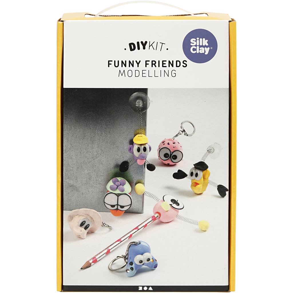 Funny Friends en pâte à soie, petit, dim. 30x18x5 cm, 1 set