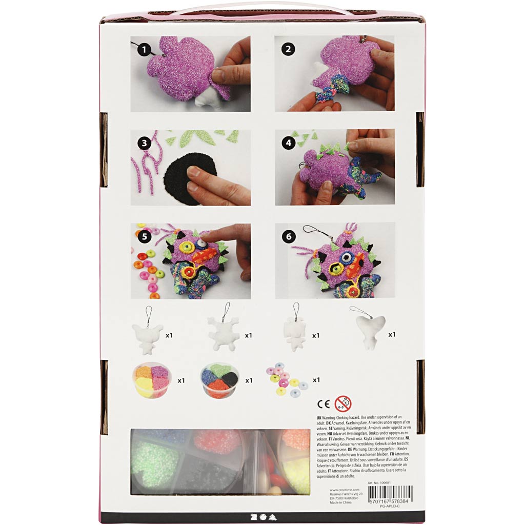 Monstres moches en argile mousse, 1 set