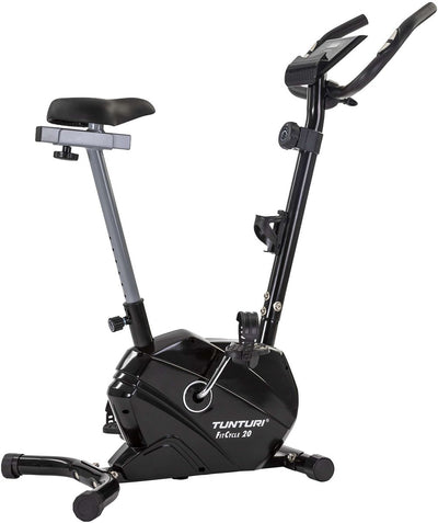 Vélo d'appartement Tunturi fitcycle 20 - vélo de fitness - vélo de fitness avec 8 niveaux de résistance - équipé d'un support pour tablette et de roues de transport