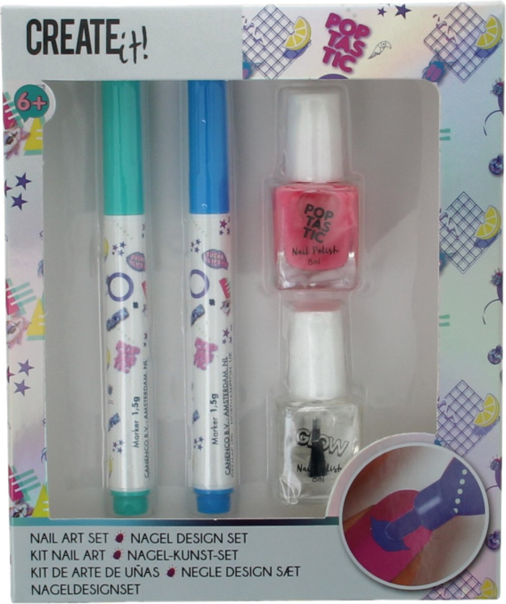 Créez-le ! ensemble de stylos pour la conception des ongles rose