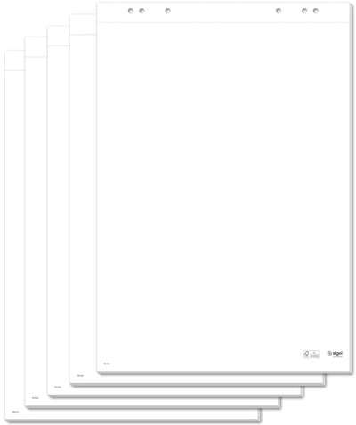 Bloc de paperboard Sigel meet up - 80g 68x98cm vierge, 5 jeux de 20 feuilles perforées - si-mu166
