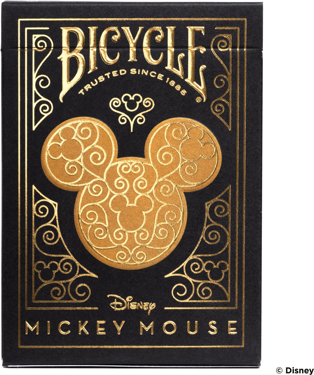 Vélo Disney Mickey Black Gold - Cartes à jouer - Premium - Or, Noir - Poker - Mickey Mouse - Ultimates - Objet de collection