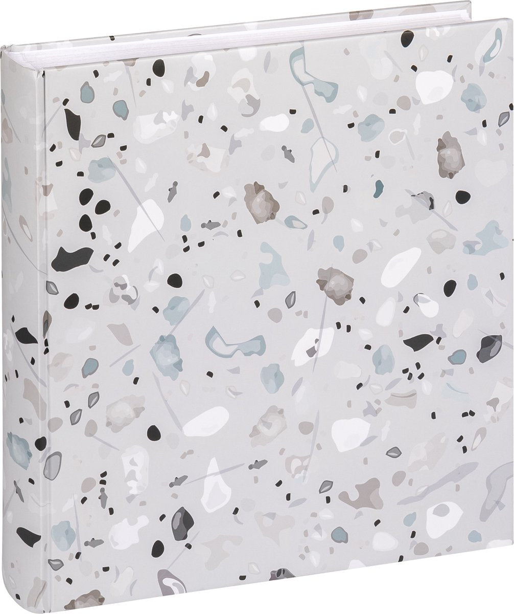 Walther fa-298-3 terrazzo gris pierre - album design - format 30x30 cm - 60 pages blanches - gris pierre