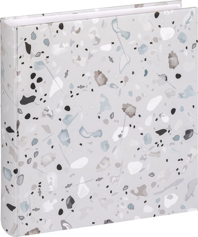 Walther fa-298-3 terrazzo gris pierre - album design - format 30x30 cm - 60 pages blanches - gris pierre