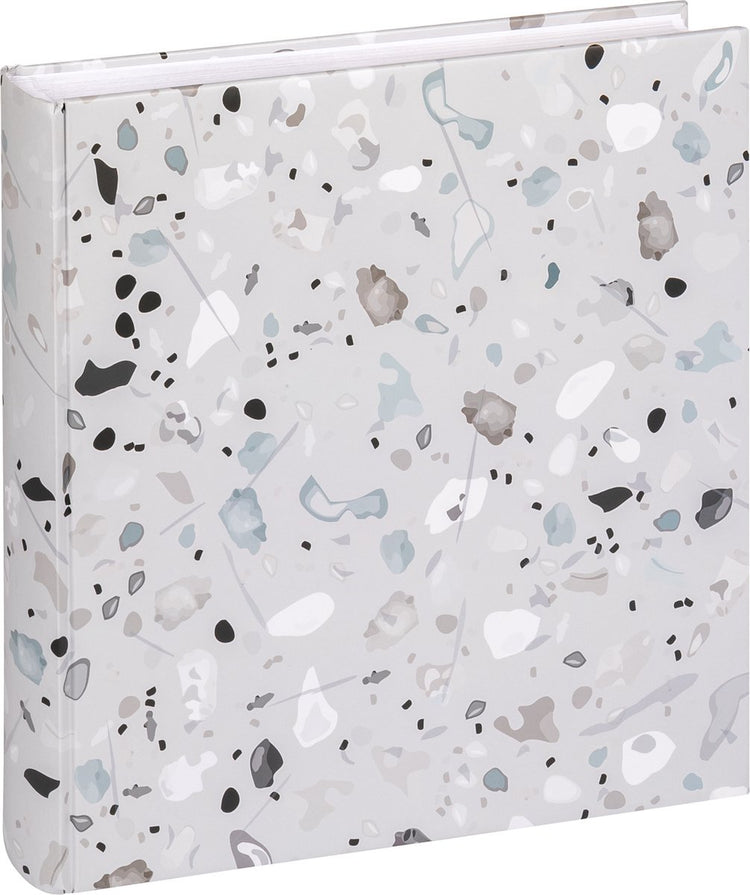 Walther fa-298-3 terrazzo gris pierre - album design - format 30x30 cm - 60 pages blanches - gris pierre