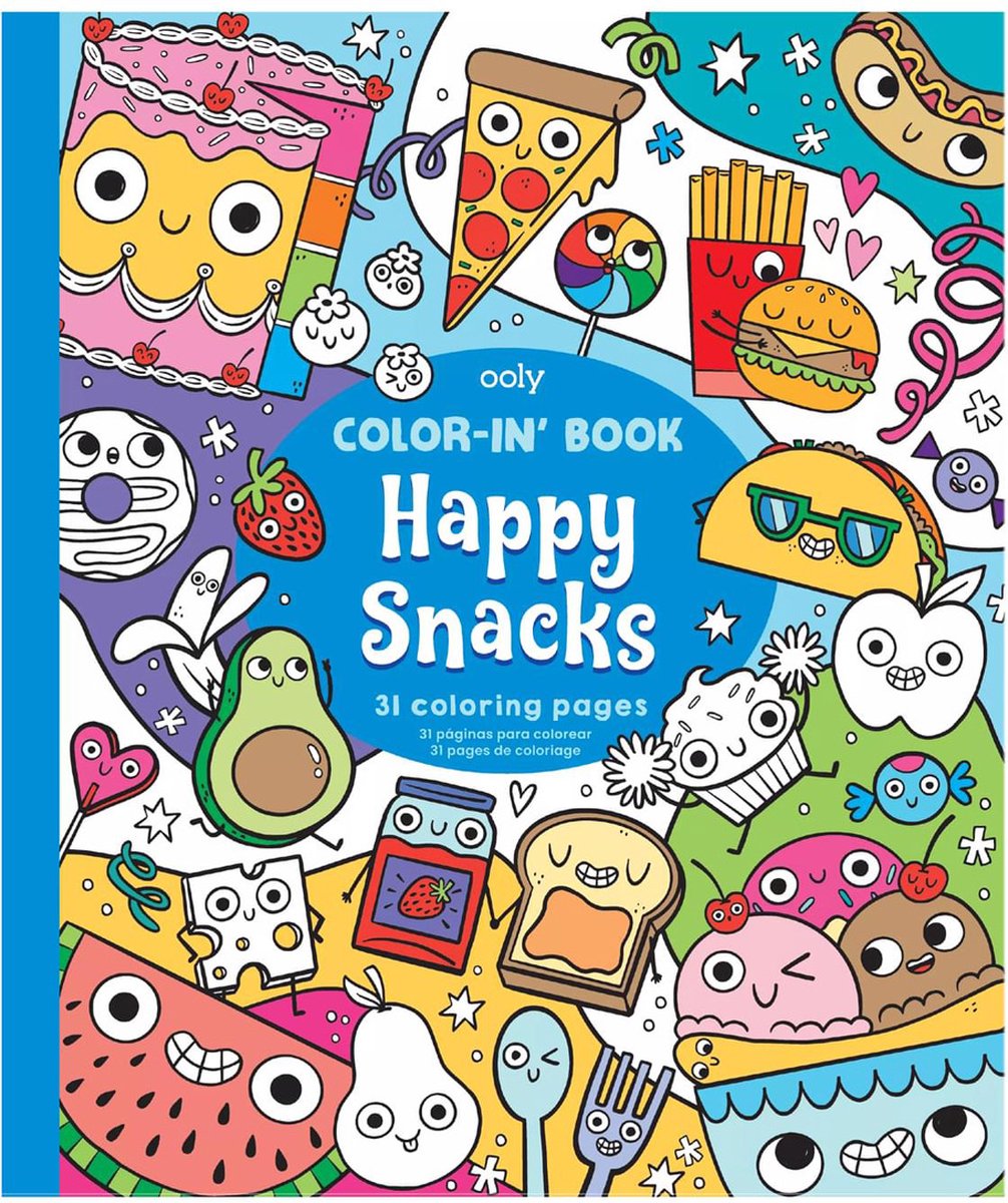 Ooly - livre de coloriage - collations joyeuses - livre de coloriage