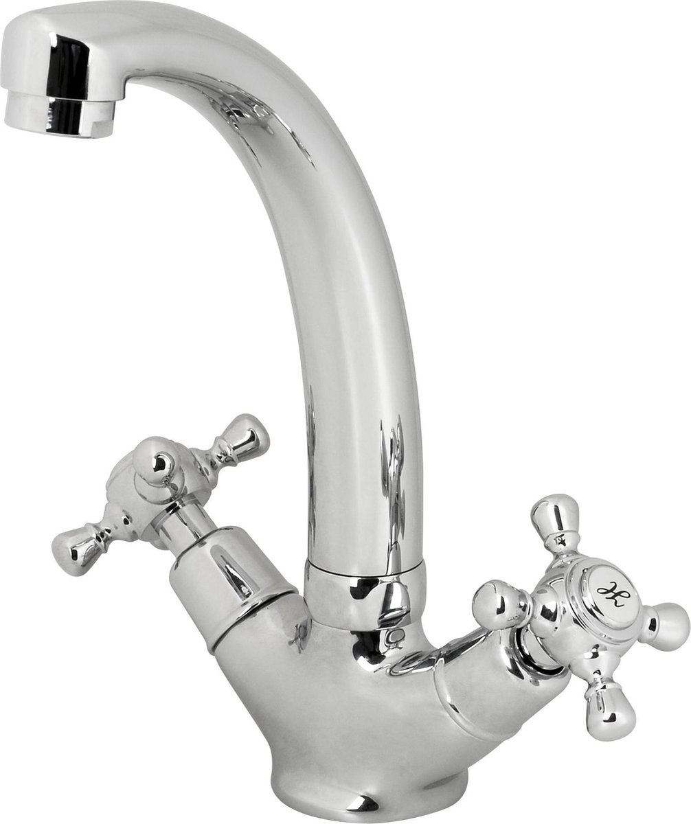 Robinet de lavabo Plieger Charleston – robinet de lavabo – deux boutons – robinet de lavabo classique – chrome