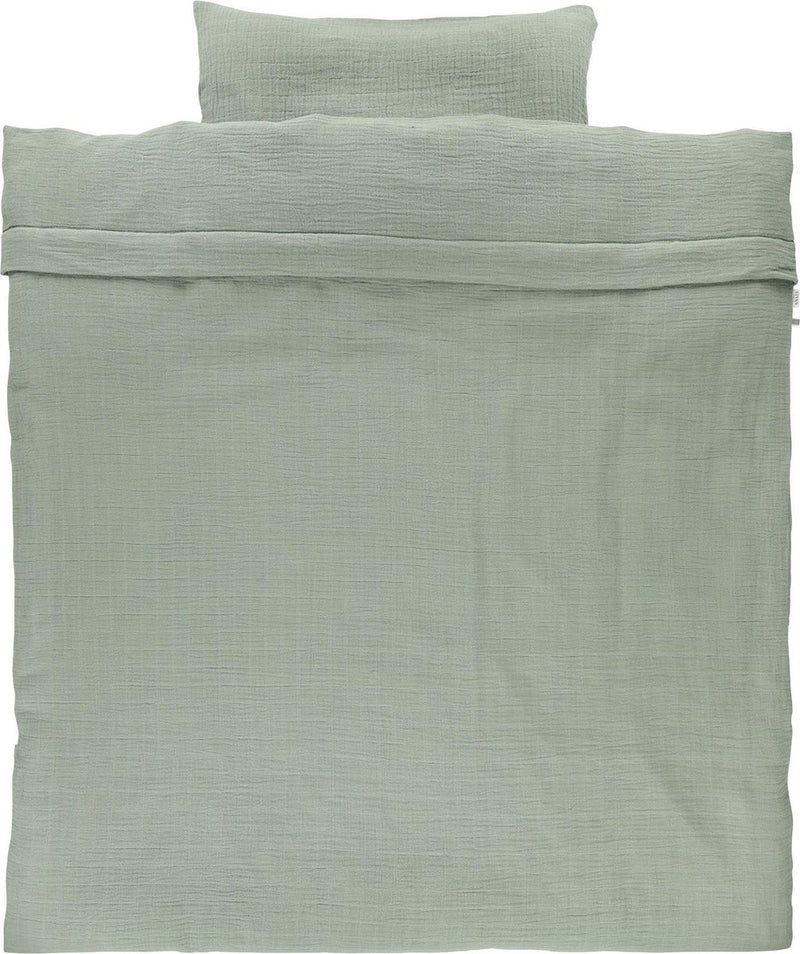 Couvre-lit Trixie - bliss olive - les rêves d'anaïs - housse de couette 100x135cm - incl. taie d'oreiller assortie 60x40cm