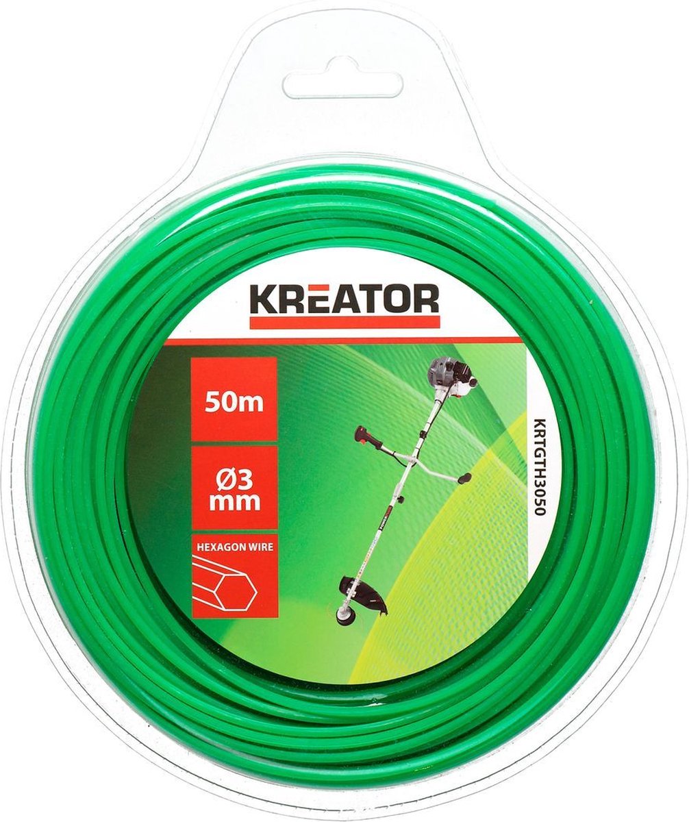 Fil de coupe Kreator krtgth3050 – hexagonal – longueur 50 m – diamètre 3 mm
