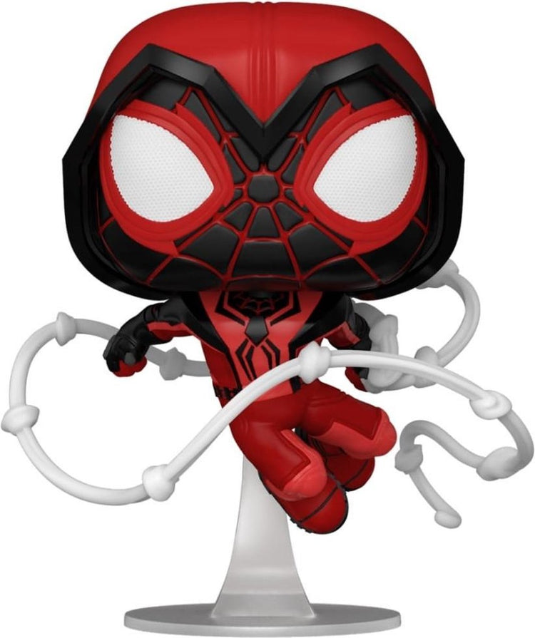 Funko! poupée homme araignée ! figurine en vinyle - costume rouge miles morales, 9 cm