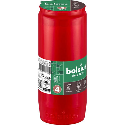 Lampe funéraire Bolsius compo n°4 rouge