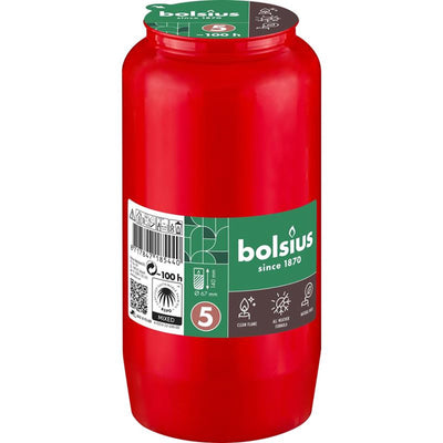 Lampe funéraire Bolsius compo n°5 rouge