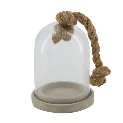 Dijk natural collections cloche avec verre corde ø13,5x20cm