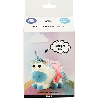 Funny Friends en pâte à soie, licorne, bleu, 1 boîte