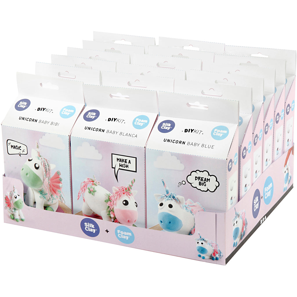 Amis drôles en argile de soie, 18 set 1 boîte