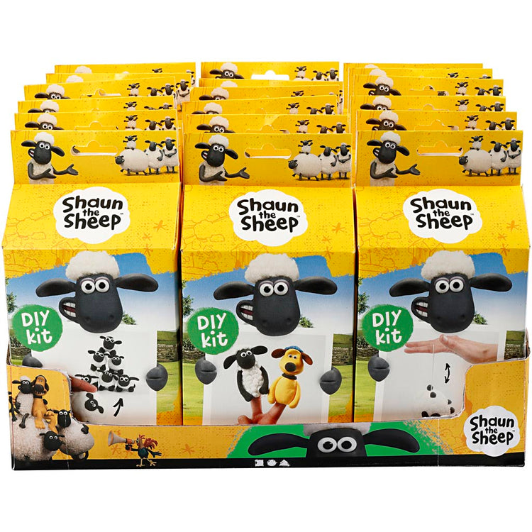 Présentoir de comptoir Shaun le mouton avec ensemble de matériel, 18 ensembles 1 boîte