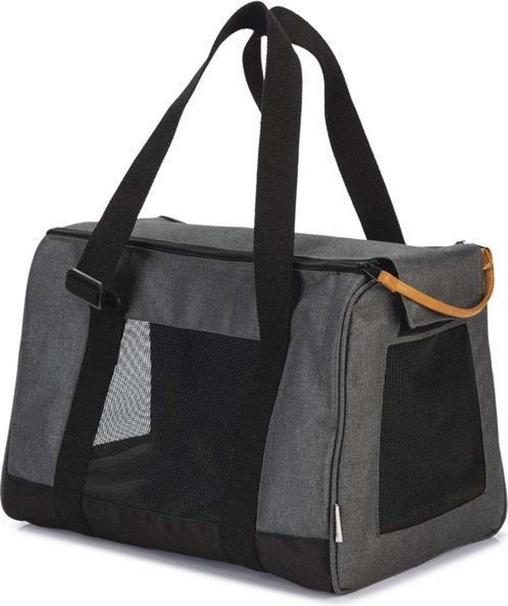 Beeztees syra - sac de voyage pour chien - gris - 40x20x29 cm