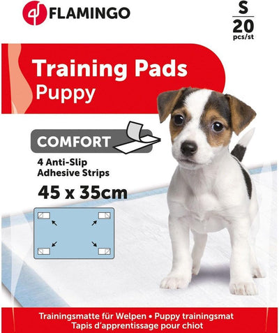 Tapis de dressage pour chiot Flamingo confort - blanc - 45 x 35 cm - 20 pièces