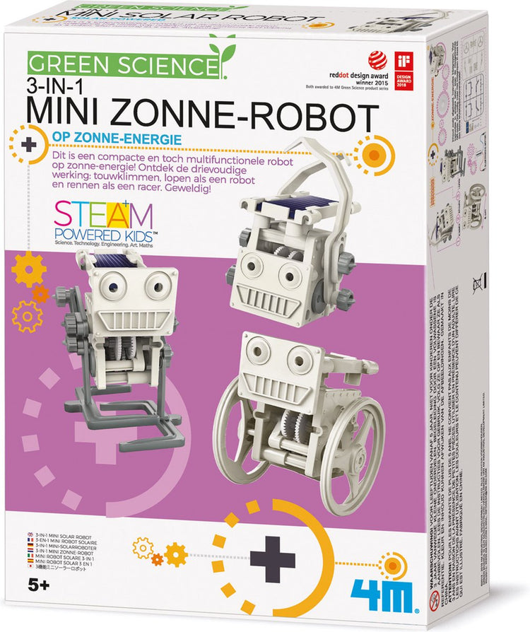 4m kidzlabs kits -3 en 1 mini robot solaire