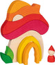 Blocs de construction Goki - Maison champignon - 11 pièces - bois - 3 ans