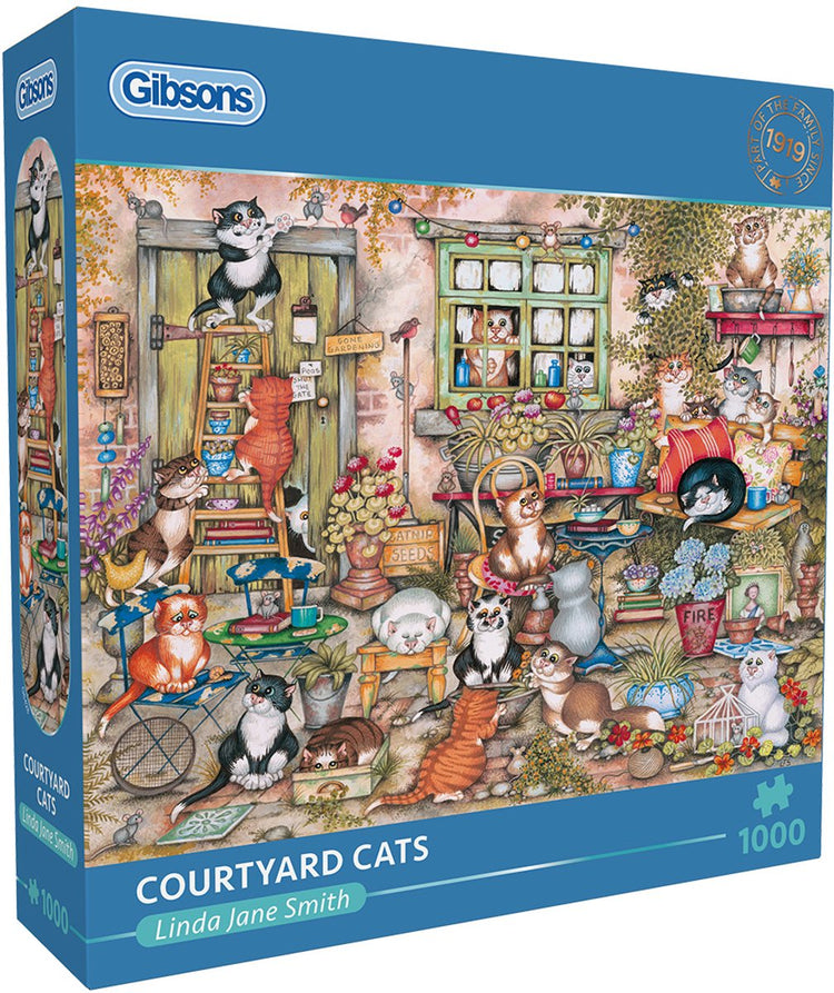 Gibsons - chats de cour (par Linda Jane Smith) - 1000 pièces 68×49cm (l×h) - puzzle pour adultes
