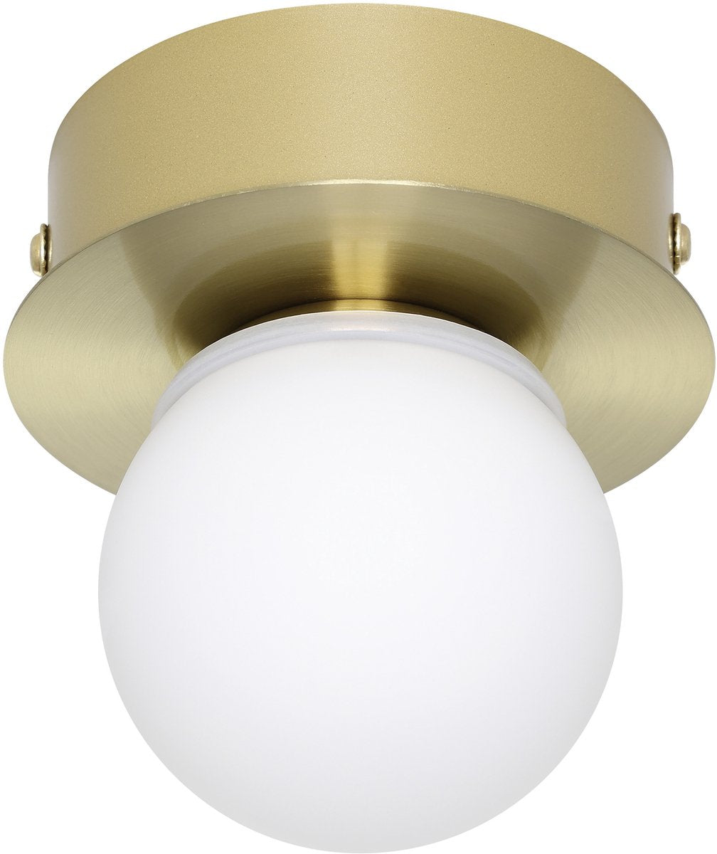 Applique Eglo mosiano - plafonnier - lampe miroir - salle de bain - LED - ø 11 cm - blanc doré