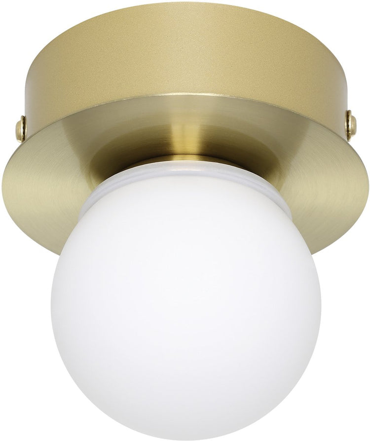 Applique Eglo mosiano - plafonnier - lampe miroir - salle de bain - LED - ø 11 cm - blanc doré