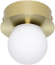 Applique Eglo mosiano - plafonnier - lampe miroir - salle de bain - LED - ø 11 cm - blanc doré