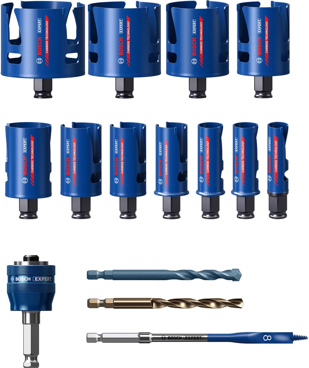 Scie cloche pour matériaux de construction Bosch expert - jeu de 15 pièces